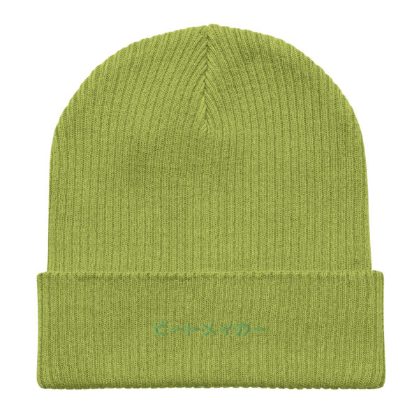 organic ribbed beanie leaf green front 659a03520a6d8