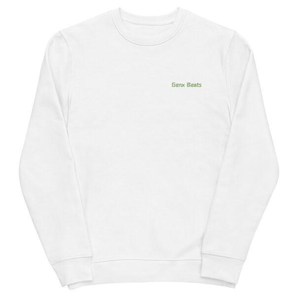 unisex eco sweatshirt white front 6599455acf28e